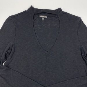 Express Black Choker Top